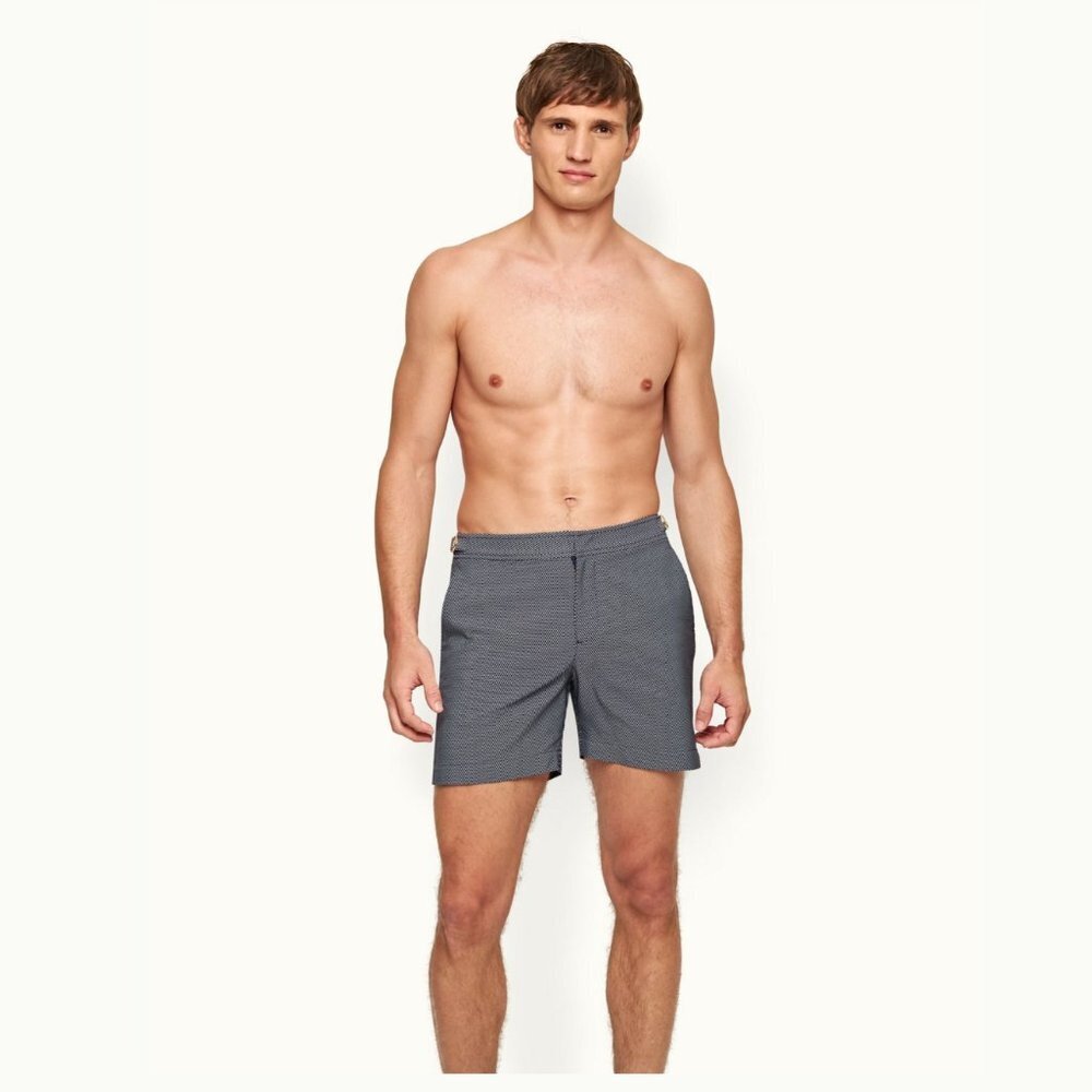 Orlebar Brown OB Classic Bulldog Shorts Swim Trunks Mens 40 Gray 5.5" Inseam